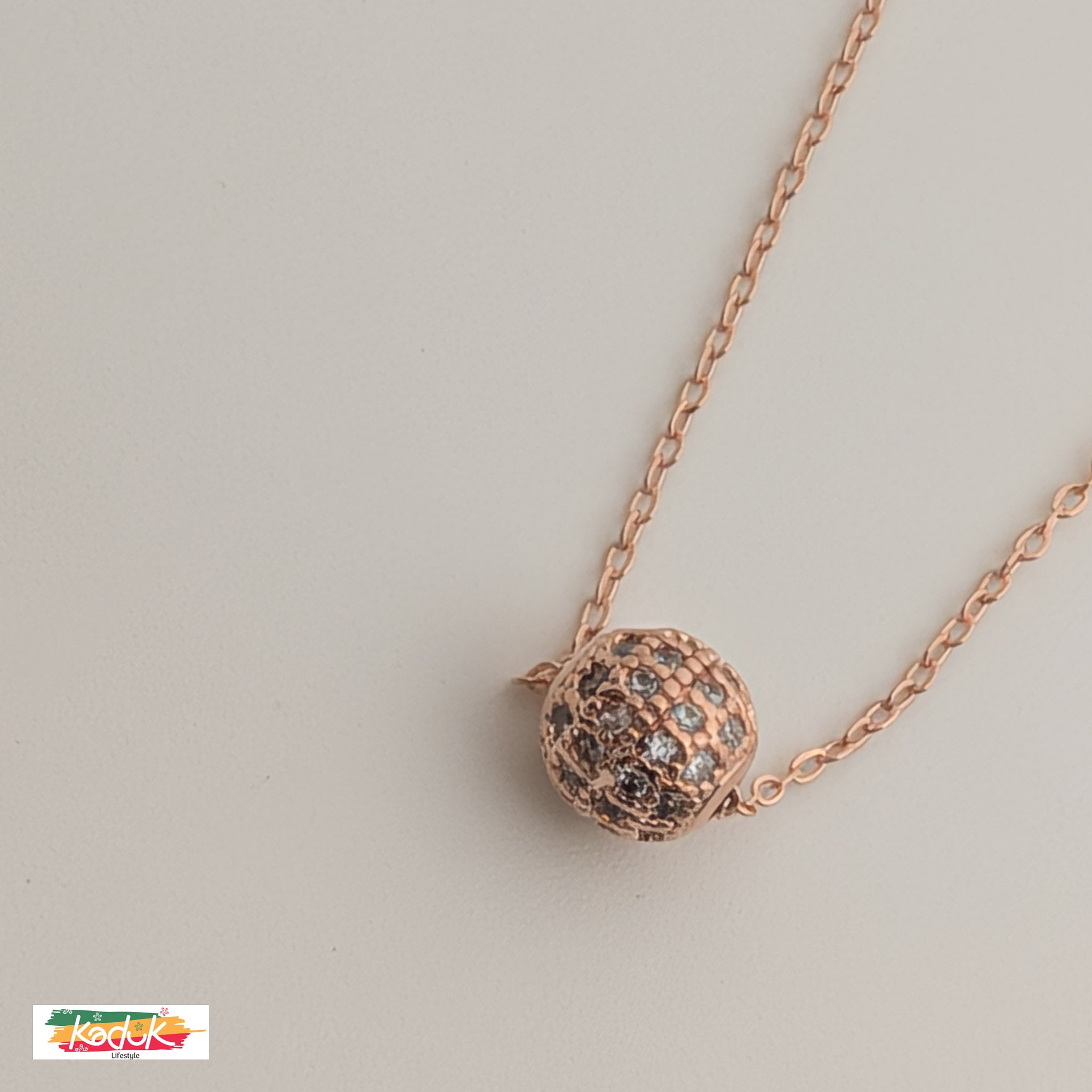 Rose Gold Necklace & Earrings Set – Minimalist Daily Wear Jewelry for Women